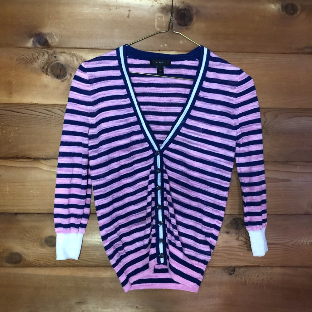 🎁 J. Crew Striped Cardigan xxs 🎁